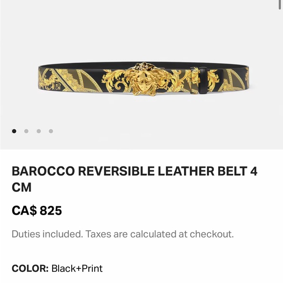 Reversible Versace Belt (black + print) with Medusa buckle. UNISEX. - Picture 9 of 9